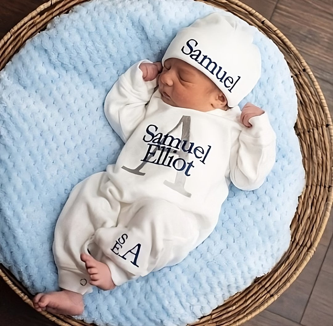 Baby Boy Classic Monogrammed Outfit