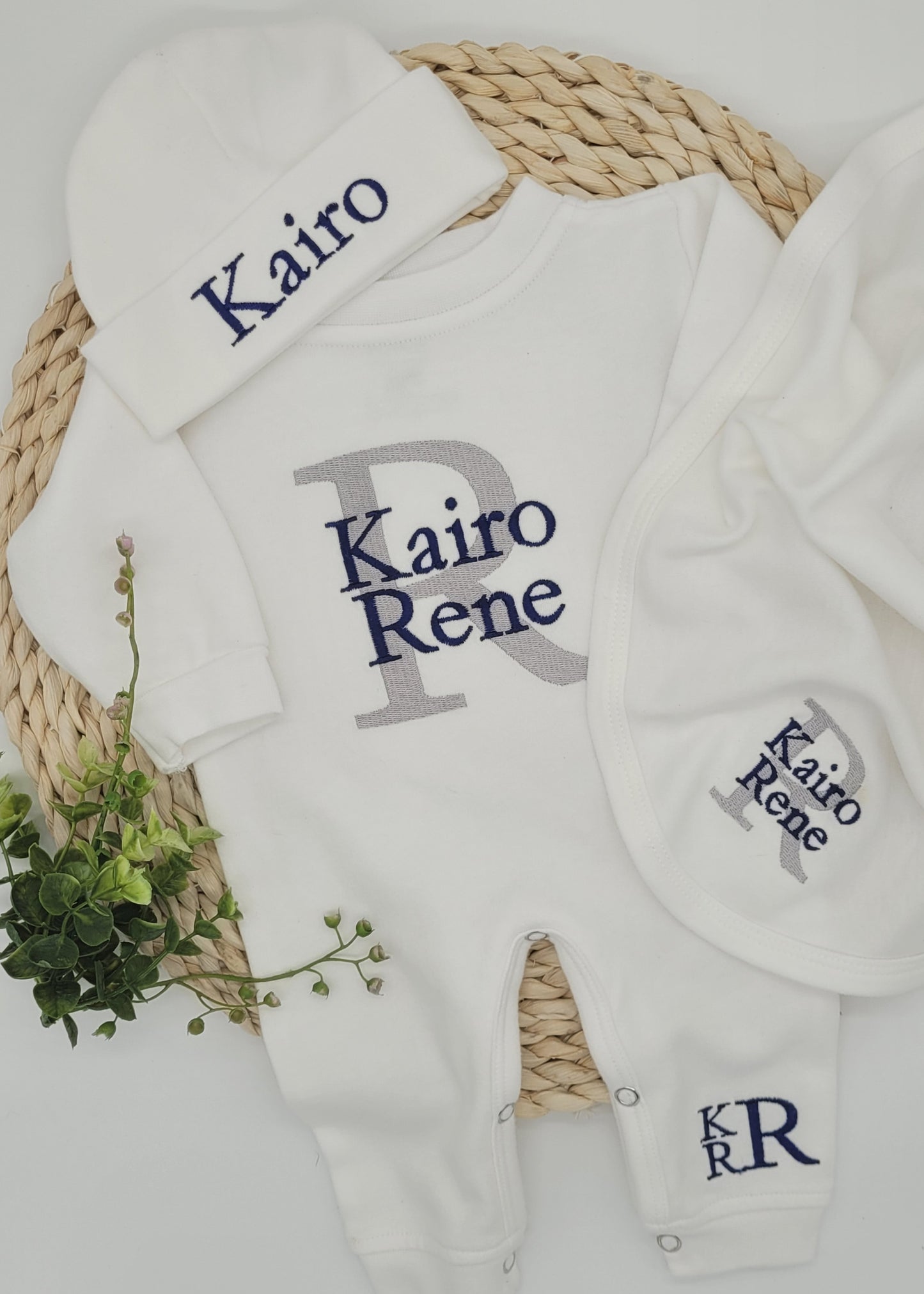 Baby Boy Classic Monogrammed Outfit