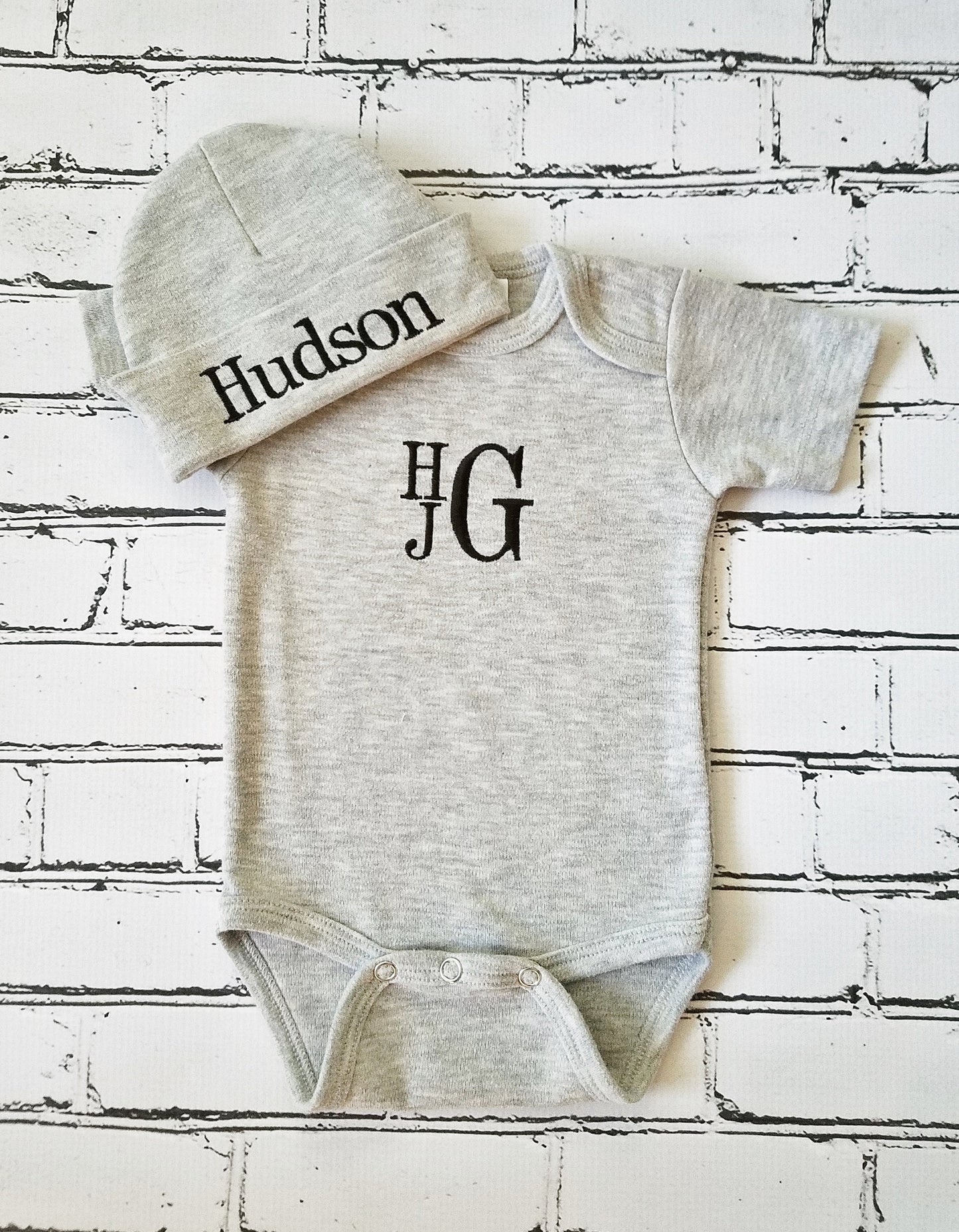 Stacked Monogrammed Boy Outfit
