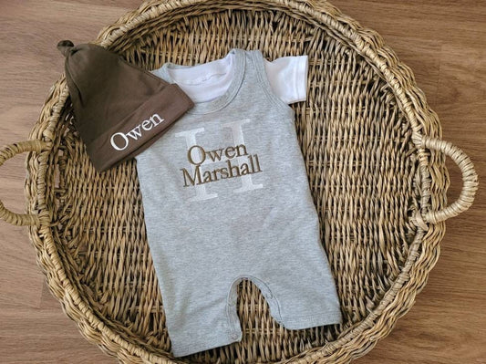Summer Baby Boy Outfit with Olive green