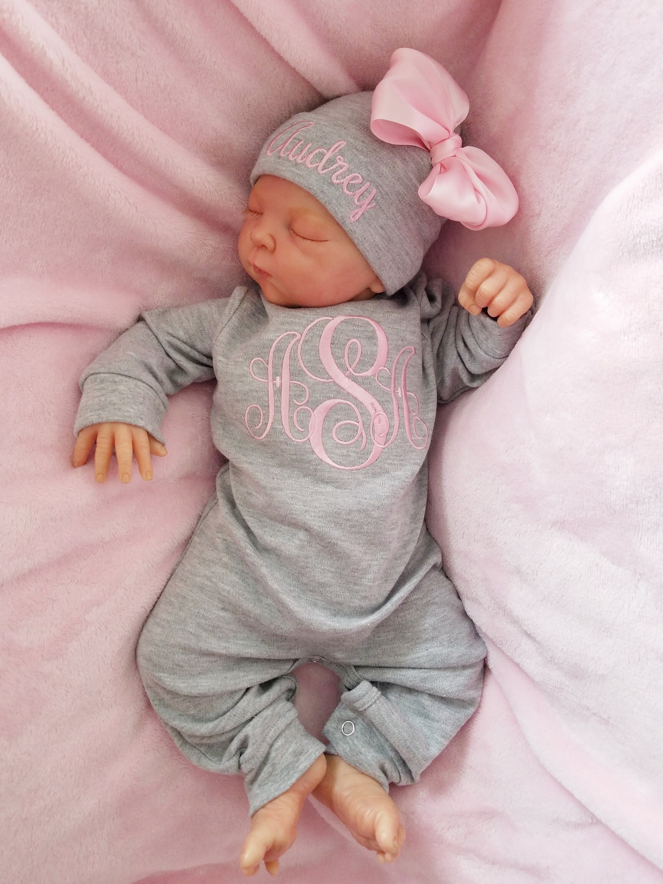 Baby girl hot sale monogrammed clothes