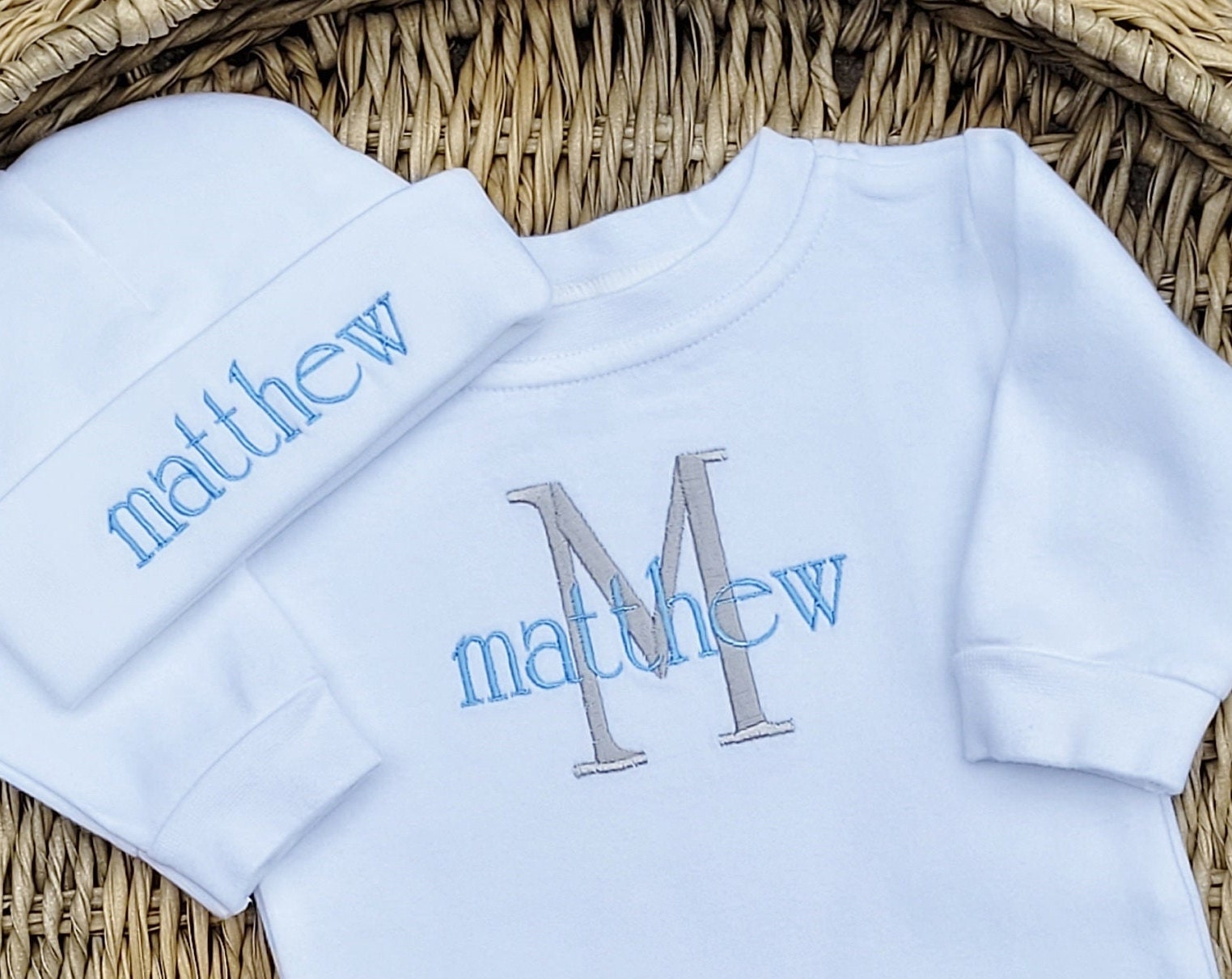 Baby Boy Classic Monogrammed Outfit