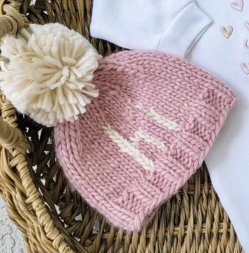 Newborn Girl Outfit With Knit Hi Hat